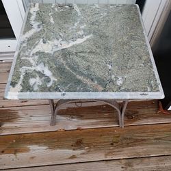 Italian Marble End Table. 