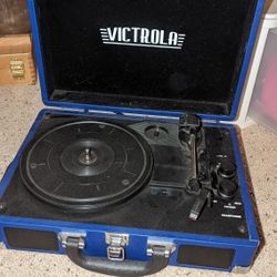 Victoria Record Player - Blue