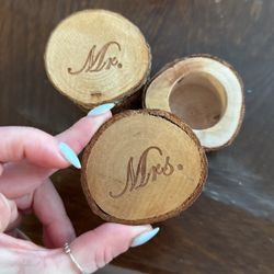 Rustic Wood Ring Boxes