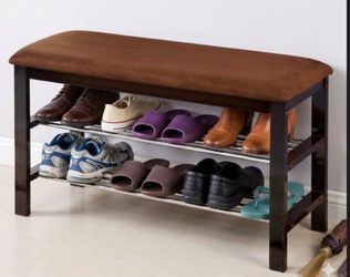 Padded Shoe Bench Rack