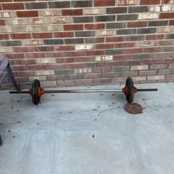 Weight Bar Free Weightlifting Press Bar 8 Weights Included