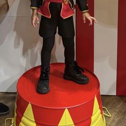 Painted 17 Gal. Galvanized Steel Round Bucket used for Circus Carnival Stool Photography Prop Party  