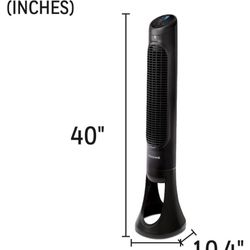 Honeywell QuietSet Oscillating Electric Tower Stand Fan 40” Powerful and Quiet 5-Speeds 
