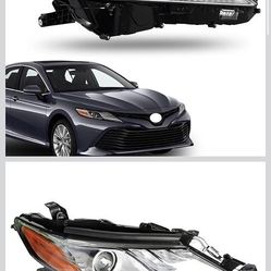 Headlight Assembly Replacement for Toyota Camry XLE/XSE Headlights 2018-2020 RH Set Passenger Sidel