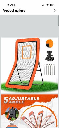 Brand new Lacrosse Rebounder net for Backyard, 4x7FT Adjustable Net with 5 Angles & Target Stripe,Durable Multi-Sport Practice Tool for Soccer Basebal