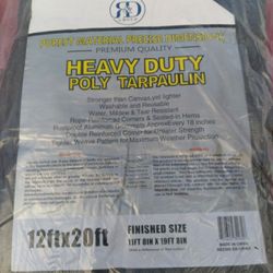 12x20ft Heavy Duty Grey Tarp New  $35.00