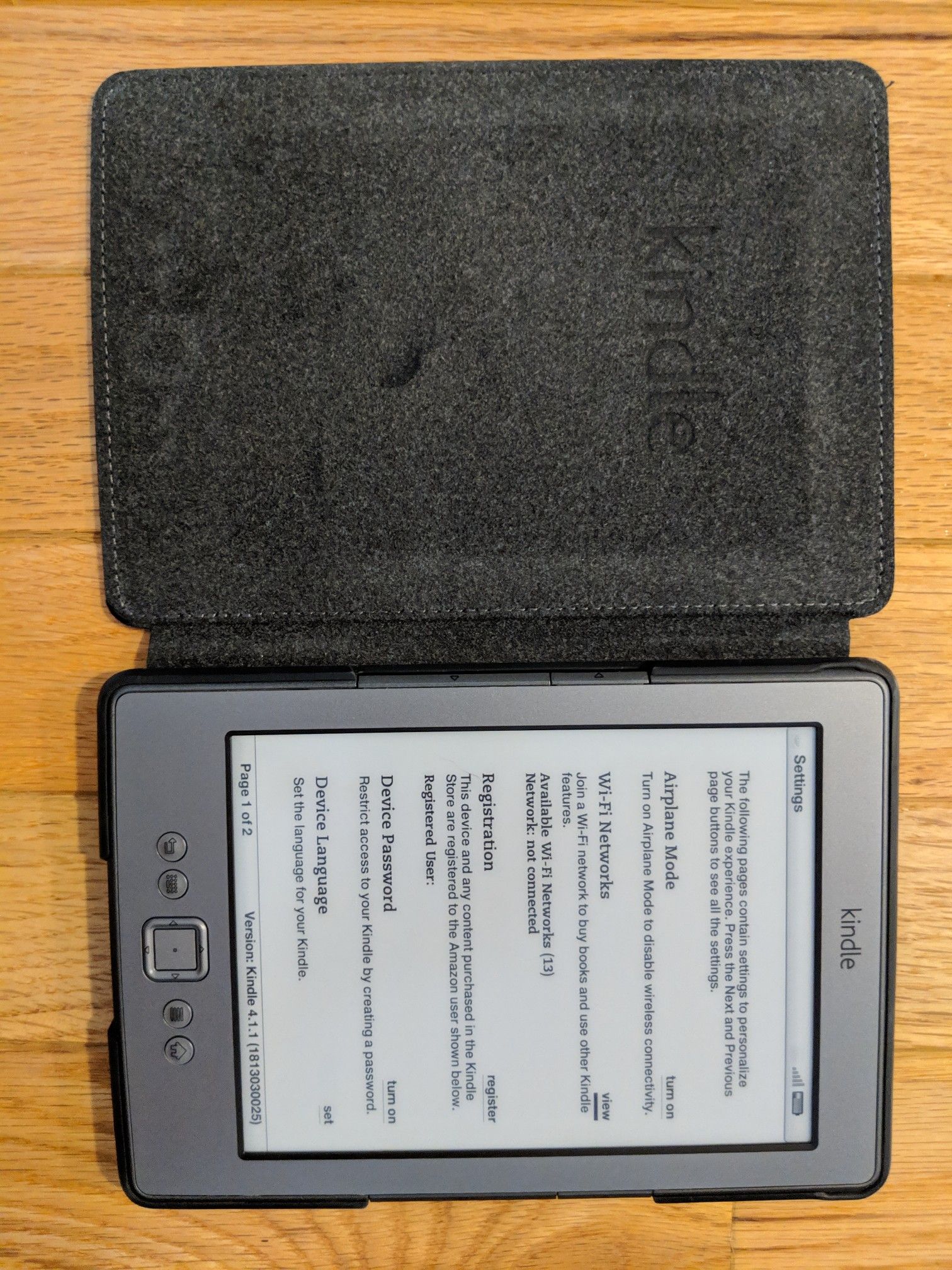 Amazon Kindle with cover