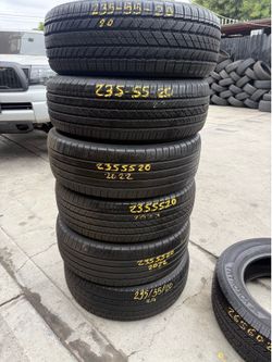 18” tires 235/55/18 semi new with free installation $60 each
