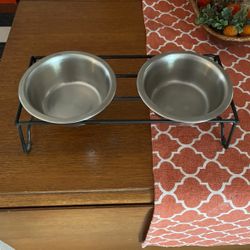 Cat or Small Dog Bowl with Stand