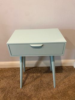 Amerlin 1 Drawer Seafoam Blue Wood Nightstand (18 in W. X 26 in H.)