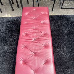 Leather Tufted Bench