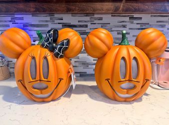 Disney Mickey and Minnie Mouse Halloween Pumpkins