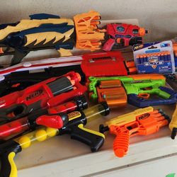 Nerf Guns/ Other Guns/ Bullets/target Shots $15