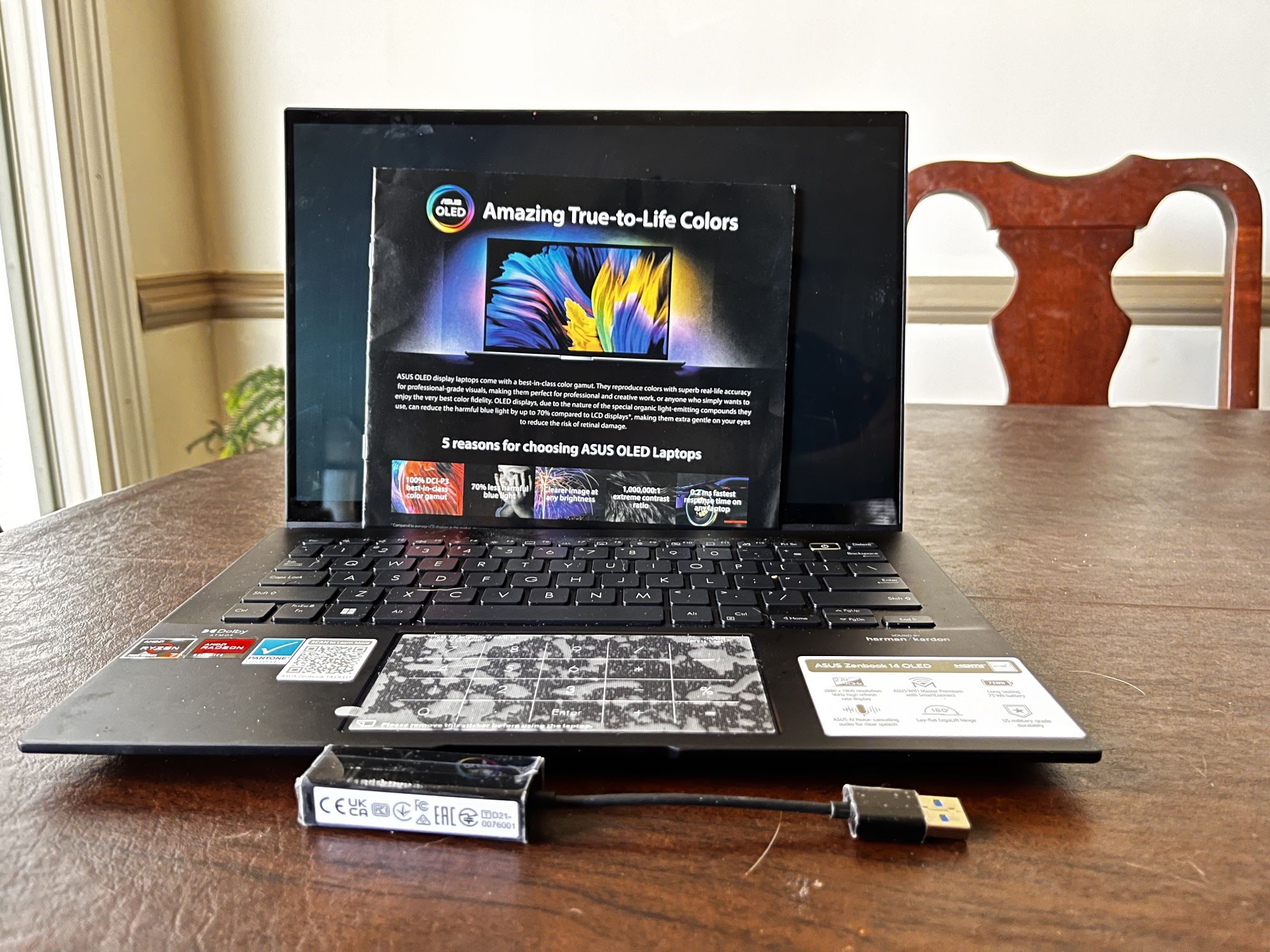 ASUS Zenbook 14” OLED Touch PC Laptop, AMD Ryzen 7 7730U, 16GB, 512GB, Windows 11, UM3402YA-WS74T
