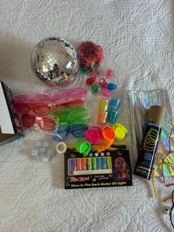 Neon party supplies