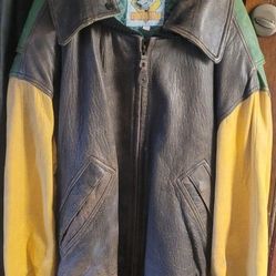 Wilson LEATHER 1991 M. Julian Bomber Varsity Leather