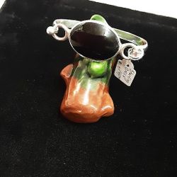 Sterling Onyx Bracelet-Located In Shelton 