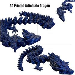 3d printed crystal Articulated dragon