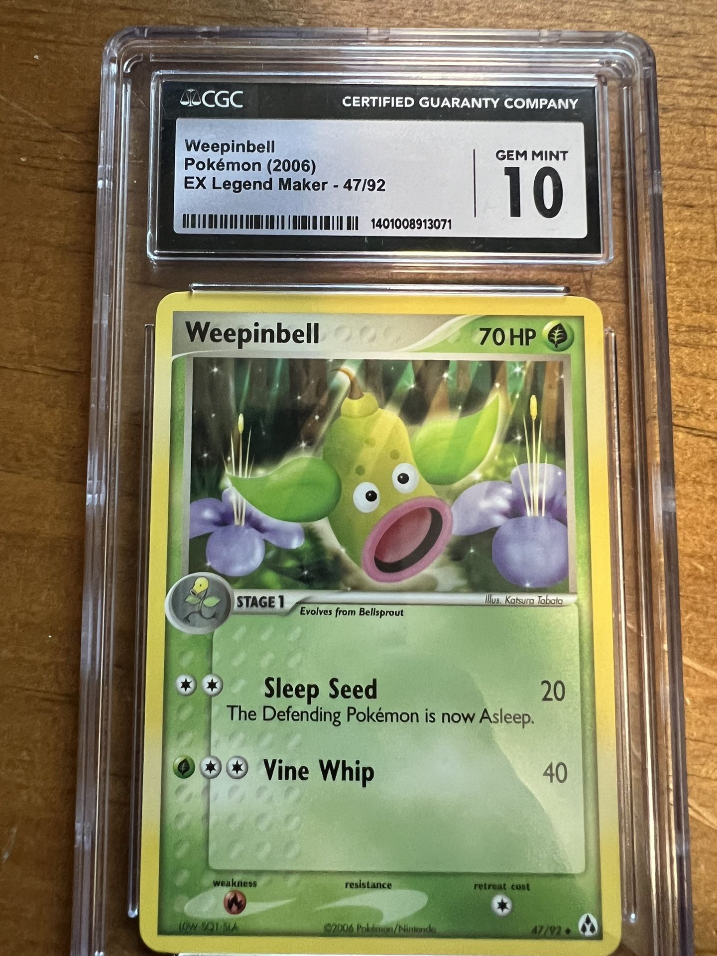 Weepinbell Pokémon Grade 10 Card