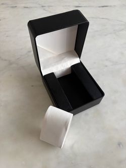 Black Jewelry Watch Box with White Interior