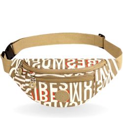 4 Zipper Pockets Fanny Packs for Men and Women,Adjustable Waist Pack Belt Bag, Crossbody Fanny Packs for Traveling Hiking Concert Festival Workout Run