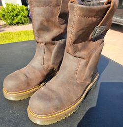 Dr. Martens Icon 2295 Leather Steel Toe Work Boots Dark Brown-  Men's US 10
