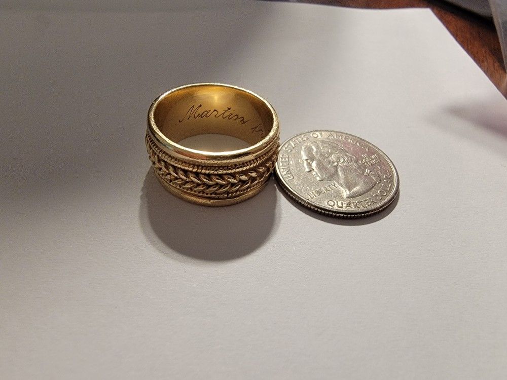 14k Yellow Gold Woven Ring 