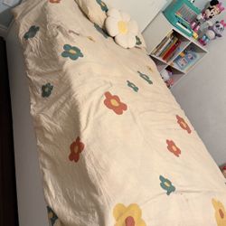 Ikea Twin Bed Frame With Drawers  & Mattress 