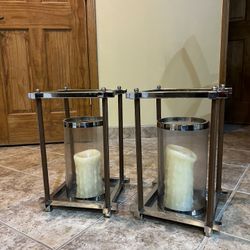 Front Gate Nikle Candle Holders