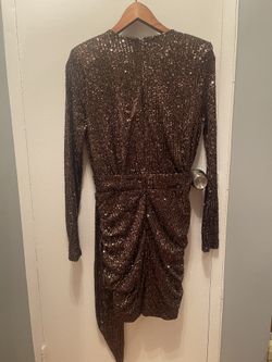 slim fit dress slacks O-Neck Long-Sleeved Geometric Silver And Gold Studded Velvet Dress – Global  Fashions GC main image 0