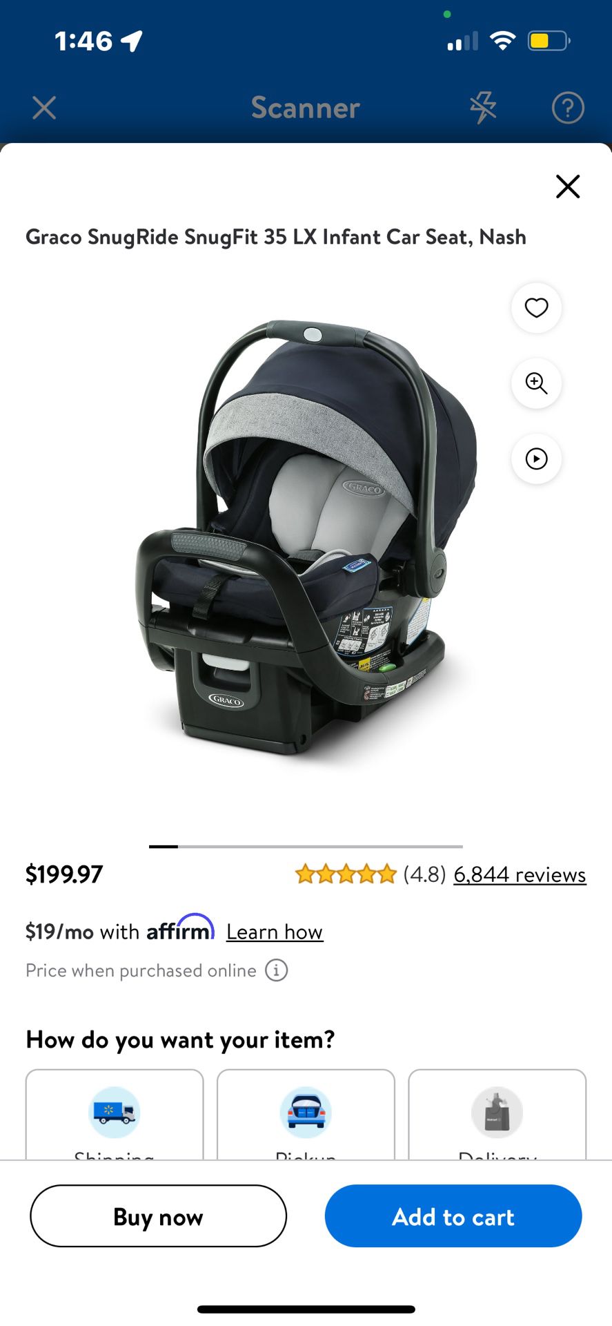 Graco Infant Car Seat Snug Ride 