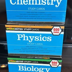 Sparknkres study card 600 cards -chemistry, physics and biology with free lose weight cards