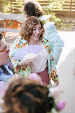 Wood And Paper Fans Wedding Tea Party Decorations