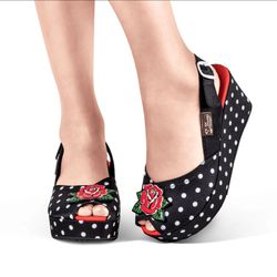 Hot Chocolate design rockabilly Wedges 