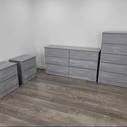 Dresser, Chest And 2 Nightstands - Cómoda, Gavetero Y 2 Mesitas De Noche 