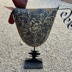 Metal Cancel Holder Rooster