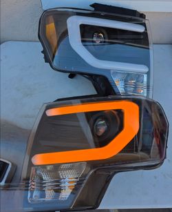 09-14 Ford F150 LED DRL Projector Headlights Luces Focos Micas Faros Faroles Headlamps