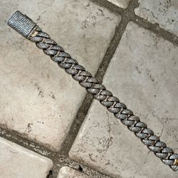 Cuban link 14mm diamond Bracelet