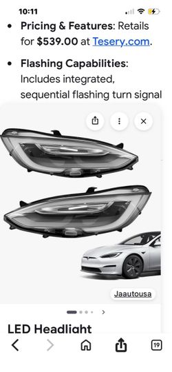 Tesla Front Flashing LED Headlights