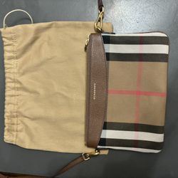 Burberry Brown House Check Peyton Purse