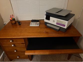 Wood Desk and Chair