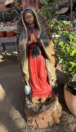 Concrete Virgin Mary Statue