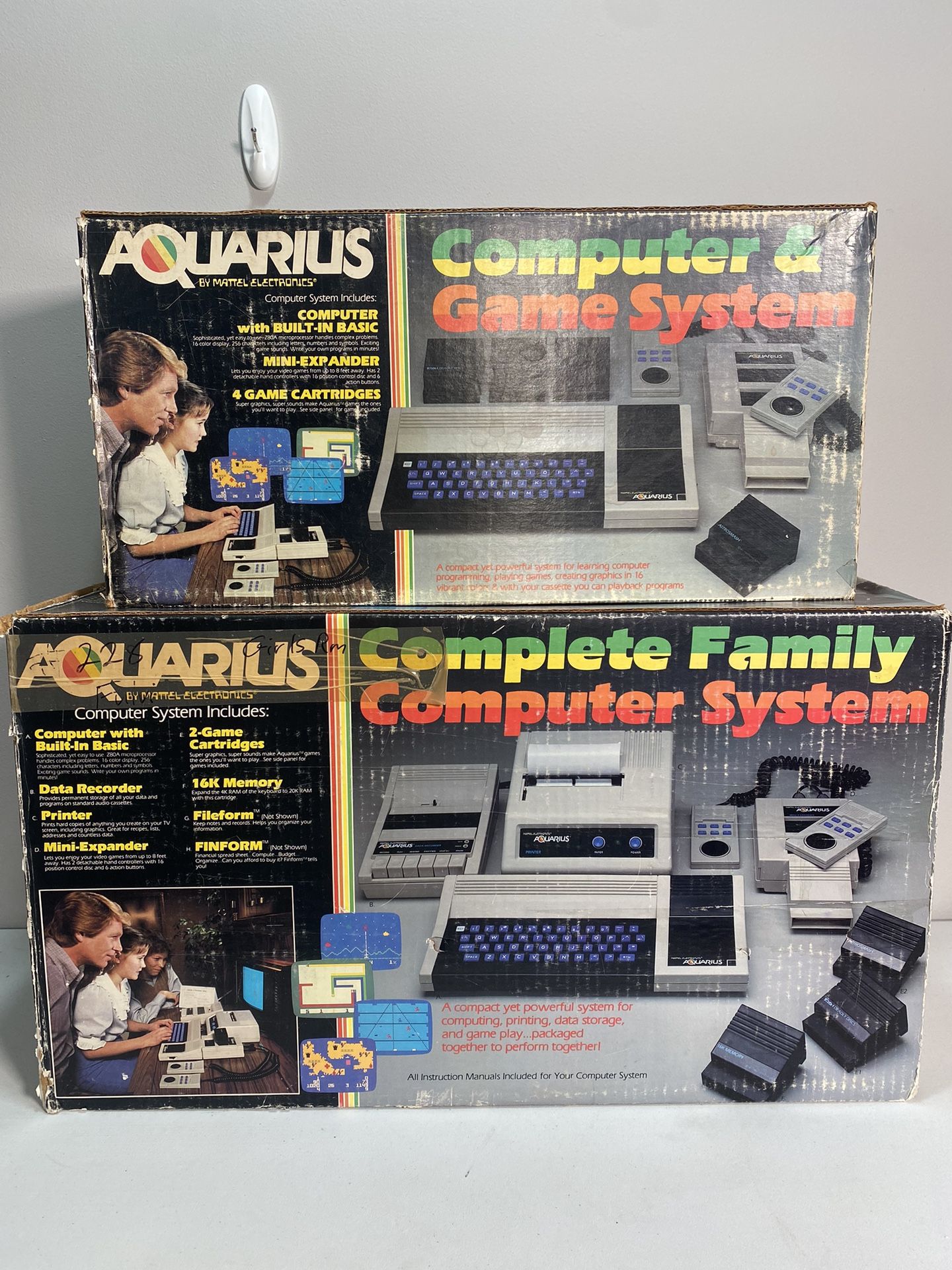 Aquarius Computer System & Game System by Mattel SET of 2