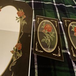 Reversed Painted Glass And Mirror