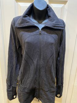 Lululemon Grey Zip Up Fitted Jacket Size 6