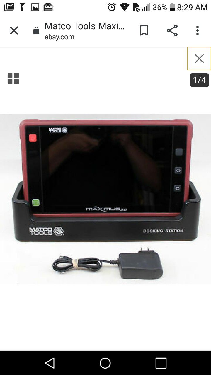 Matco maximus 2.0 professional automotive diagnostic scanner tablet