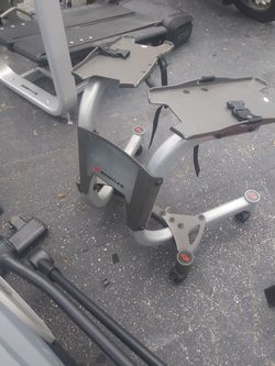 Bowflex dumbells stand