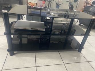 MESA CRISTAL NEGRO PARA TV