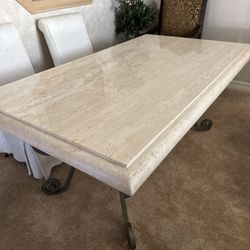 Marble Top Dining Table & Chairs 