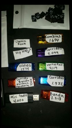 Usb's con musica music sd cards